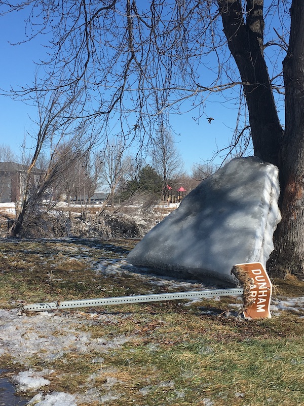 flooding aftermath skunk creek at dunham park